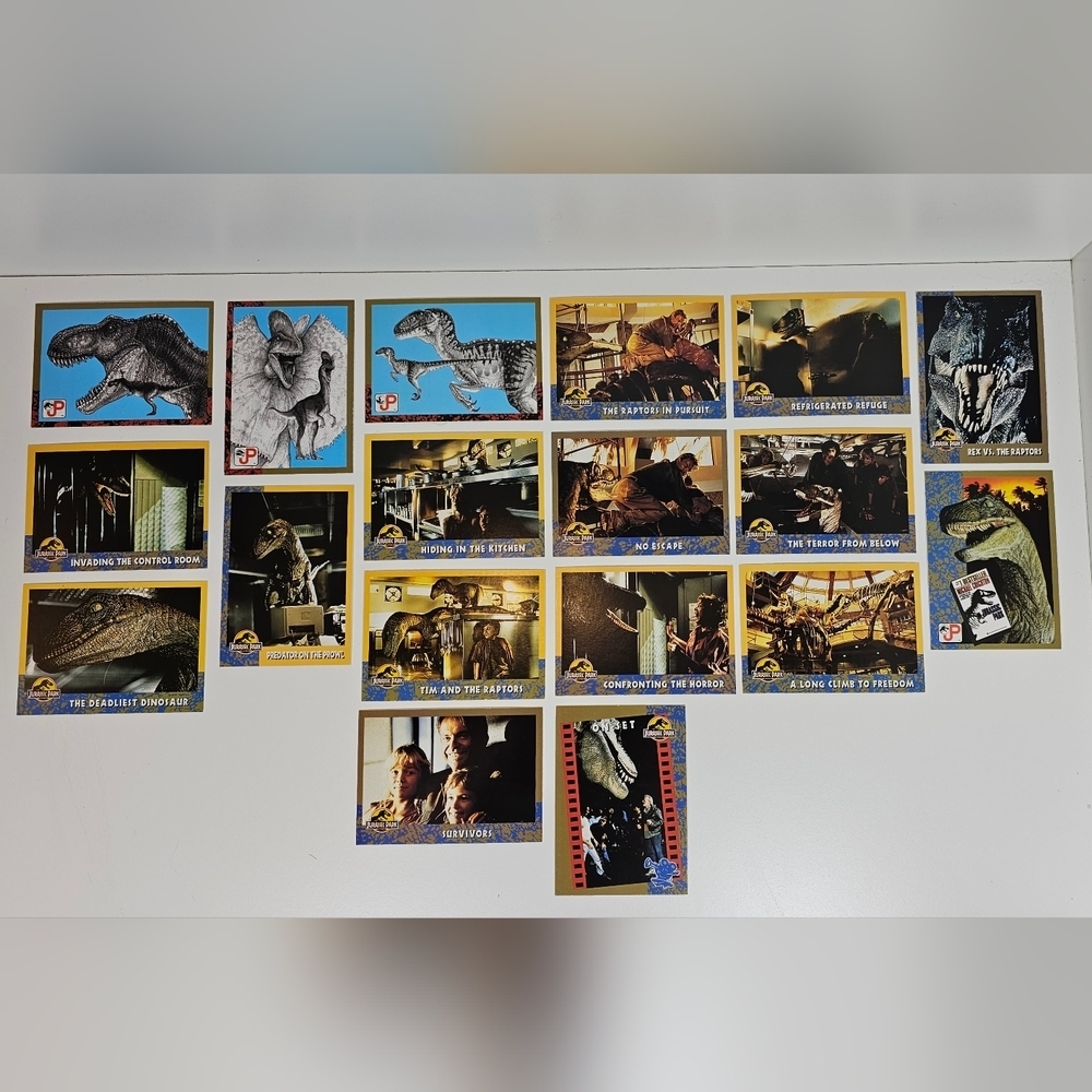 1993 TOPPS JURASSIC  PARK TRADING CARDS